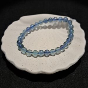 Bracelet perles Fluorite bleue AA - 6mm