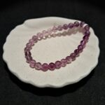 Bracelet perle Fluorite violette - 6mm