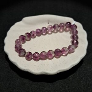 Bracelet perles Fluorite violette - 8mm