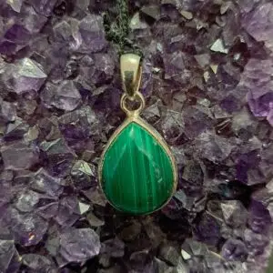 Pendentif - Malachite goutte (petit modèle)