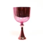 Graal en cristal chantant rose doré.