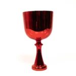 Graal en cristal chantant rouge.