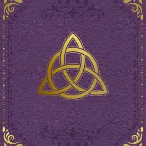 Couverture grimoire vierge triquetra.