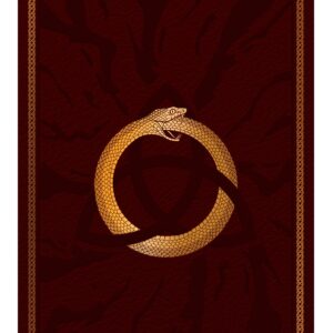 Grimoire vierge : Ouroboros & Triquetra (marron).