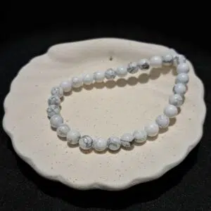 Bracelet perles Howlite (qualité extra) - 6mm
