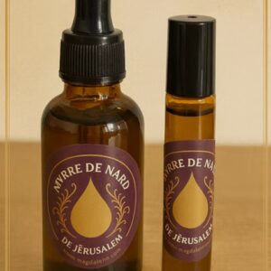 Flacons d'huile de Myrrhe de Jérusalem.