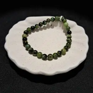 Bracelet perles Jade néphrite - 6mm