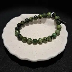 Bracelet perles Jade néphrite - 8mm