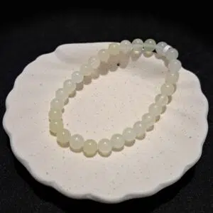 Bracelet perles Jade vert - 6mm