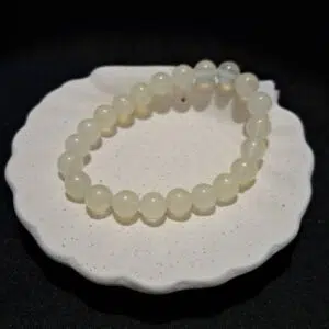 Bracelet perles Jade vert - 8mm