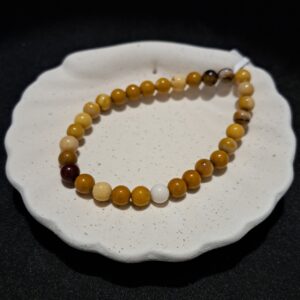 Bracelet perles Jaspe 'mokaïte' - 6mm