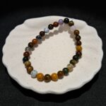 Bracelet perles Jaspe 'océan' - 6mm