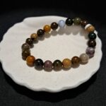 Bracelet perles Jaspe 'océan' - 8mm