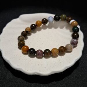 Bracelet perles Jaspe 'océan' - 8mm