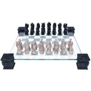 Jeu d'échecs : Dragons (résine & verre) - 43 cm.