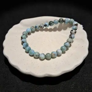 Bracelet perles Larimar - 6mm