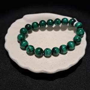 Bracelet perles Malachite - 10mm