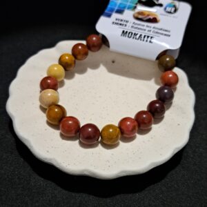 Bracelet Jaspe 'mokaïte' (qualité extra) - 10mm