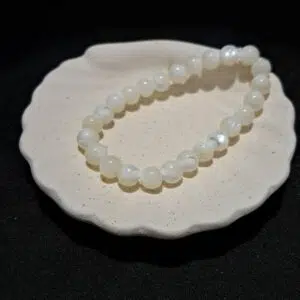 Bracelet perles Nacre 'mother of pearl' - 8mm