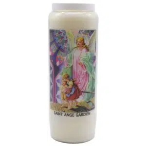 Bougie neuvaine Saint Ange Gardien.