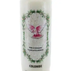 Bougie neuvaine animal totem colombe.