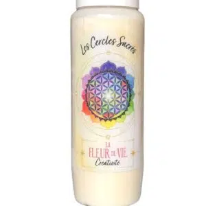 Bougie neuvaine fleur de vie.