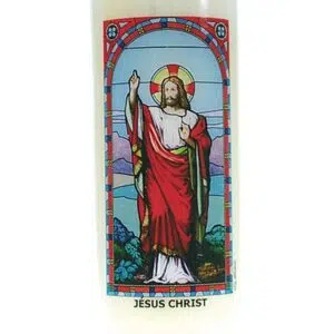 Bougie neuvaine Jésus Christ.