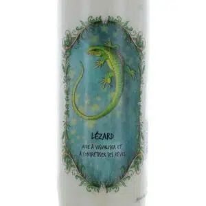 Bougie neuvaine animal totem lézard.