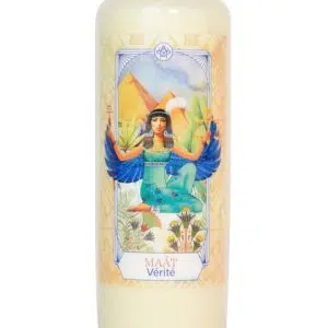 Bougie neuvaine déesse Maat.