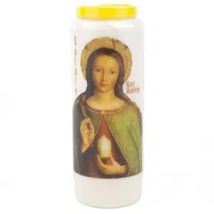 Bougie neuvaine sainte Marie-Madeleine.