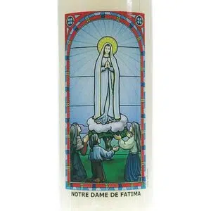 Bougie neuvaine Notre Dame de Fatima.