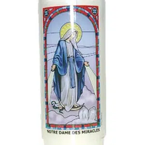 Bougie neuvaine Notre Dame des Miracles.