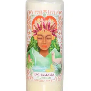 Bougie neuvaine déesse Pachamama.