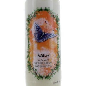 Bougie neuvaine animal totem papillon.