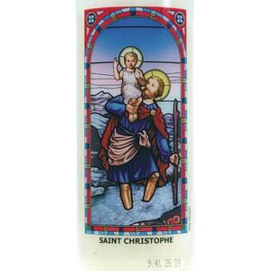 Bougie neuvaine Saint Christophe.