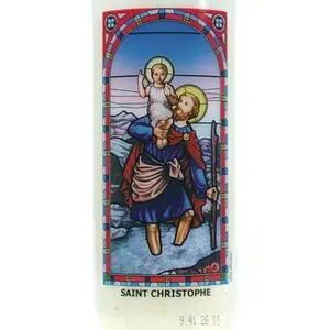 Bougie neuvaine Saint Christophe.