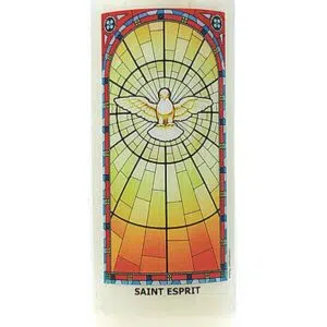 Bougie neuvaine Saint Esprit.