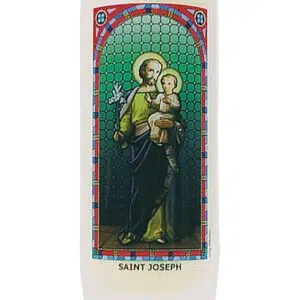 Bougie neuvaine Saint Joseph.