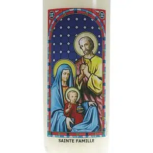 Bougie neuvaine Sainte Famille.