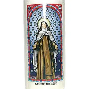 Bougie neuvaine Sainte Thérèse.