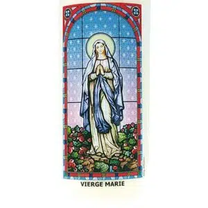 Bougie neuvaine Vierge Marie.