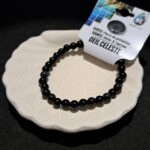 Bracelet perles Obsidienne 'œil céleste' - 6mm