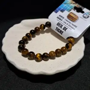 Bracelet perles Œil de tigre (ME) - 8mm