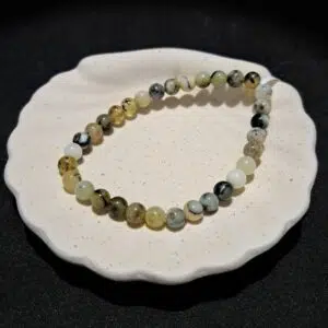 Bracelet perles Opale verte - 6mm