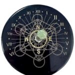 Plaque Onyx : Métatron avec cristal de roche.