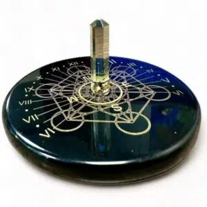 Plaque Onyx : Métatron avec cristal de roche.