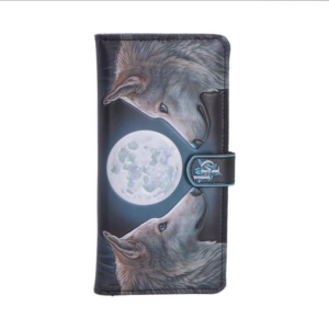 Portefeuille : 2 loups sous la lune.