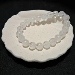 Bracelet perles Quartz 'fantôme' (qualité AA) - 10mm