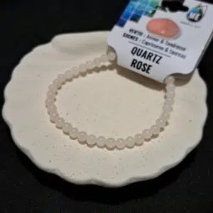 Bracelet perles Quartz rose (ME) - 4mm