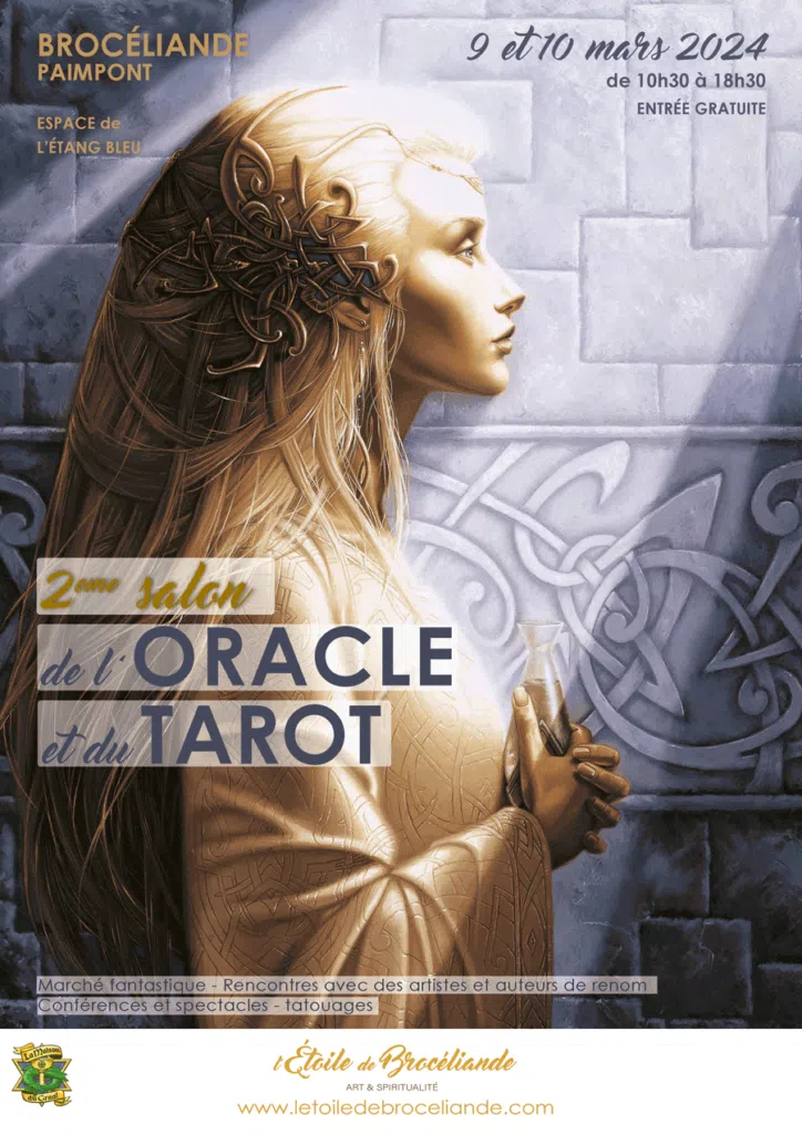 Affiche du second salon de l'oracle et du tarot.